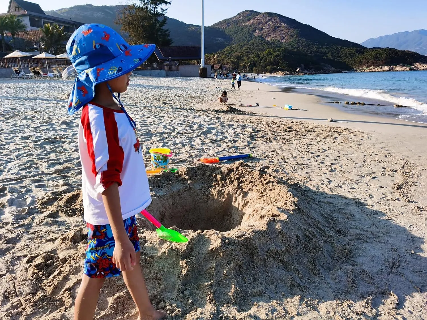 icolor Kids Sun Hat UPF50  Sun Protection Bucket Hat Toddler Summer Beach Play Hats with Neck Flap for Girl Boy Ages 3~10