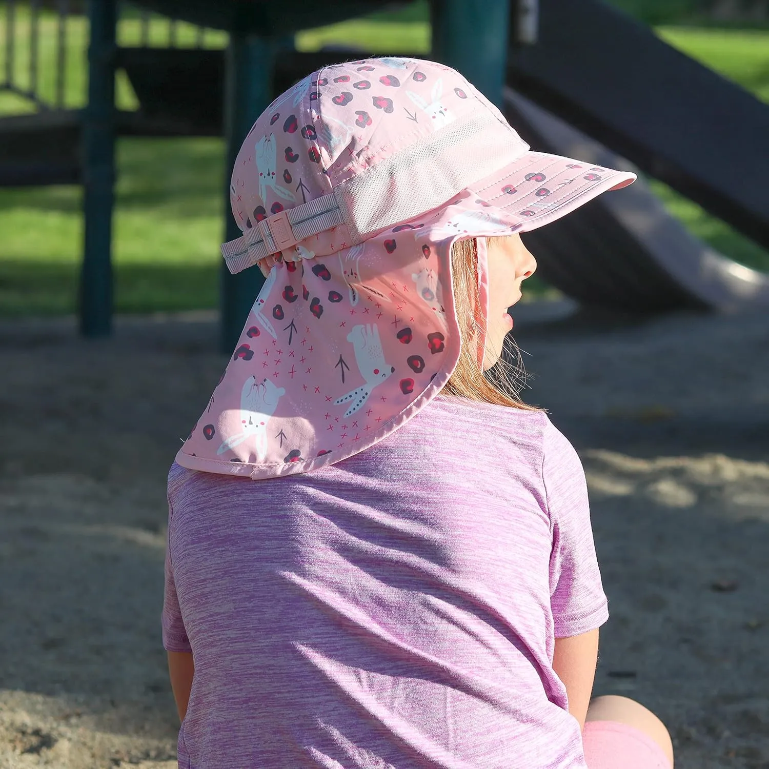 icolor Kids Sun Hat UPF50  Sun Protection Bucket Hat Toddler Summer Beach Play Hats with Neck Flap for Girl Boy Ages 3~10