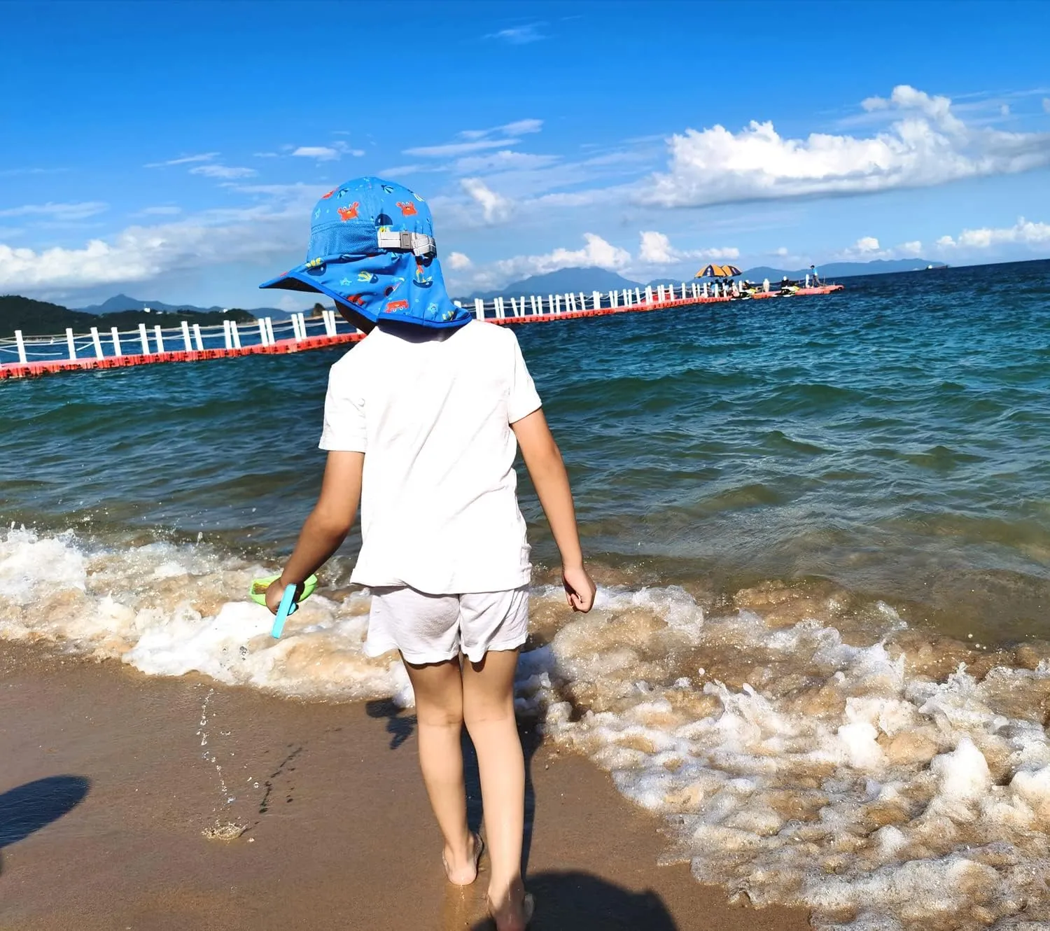 icolor Kids Sun Hat UPF50  Sun Protection Bucket Hat Toddler Summer Beach Play Hats with Neck Flap for Girl Boy Ages 3~10