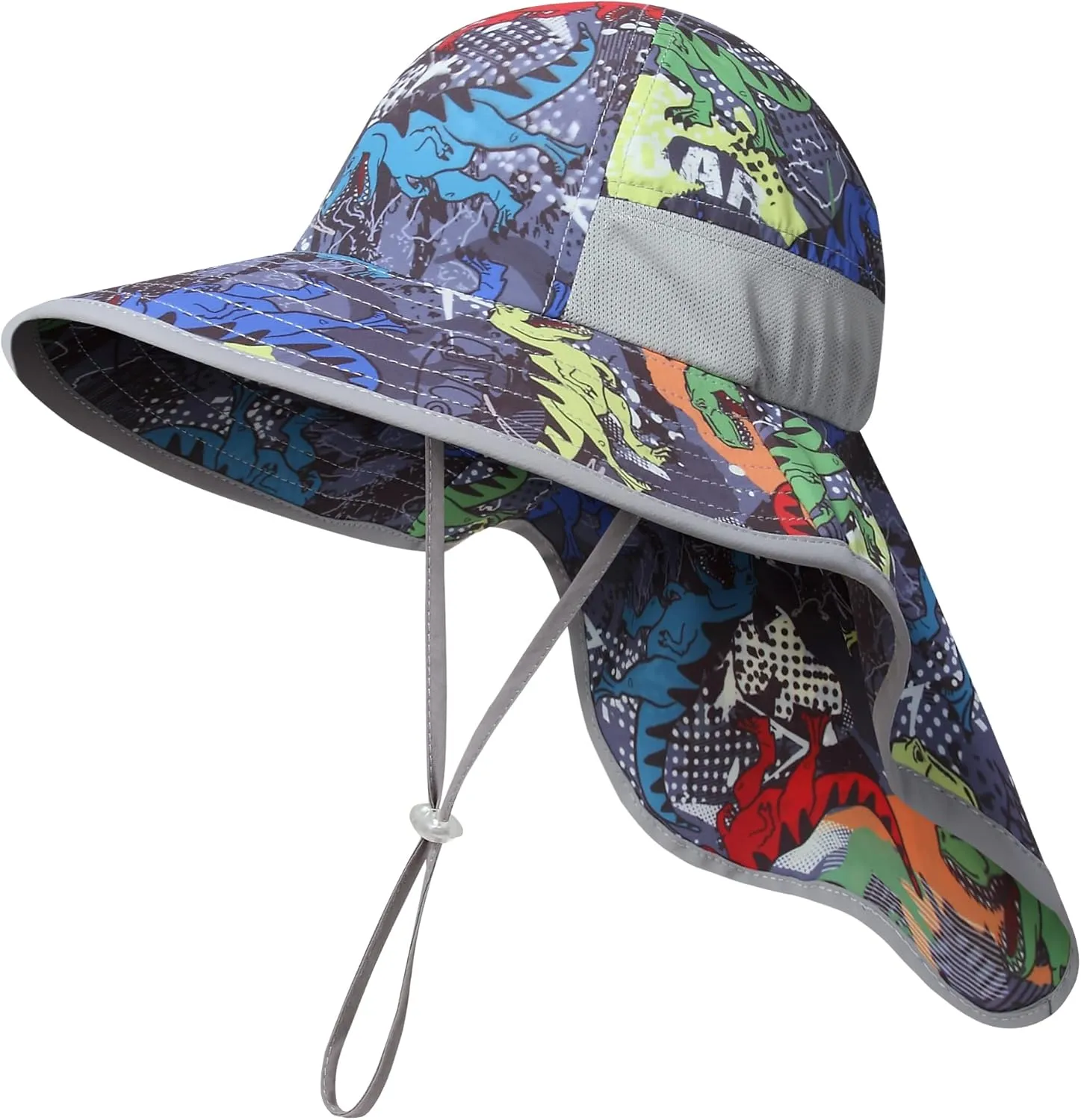 icolor Kids Sun Hat UPF50  Sun Protection Bucket Hat Toddler Summer Beach Play Hats with Neck Flap for Girl Boy Ages 3~10
