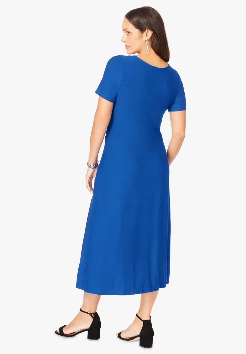 Jessica London Women's Plus Size Buckle Midi Dress