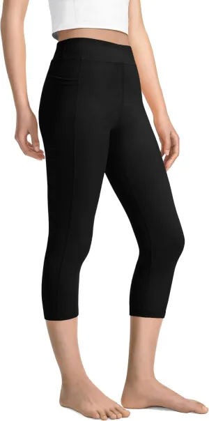 JOCMIC Girls Capri Leggings High Waisted Athletic Leggings with Pockets for Kids Dance Gymnastics Running
