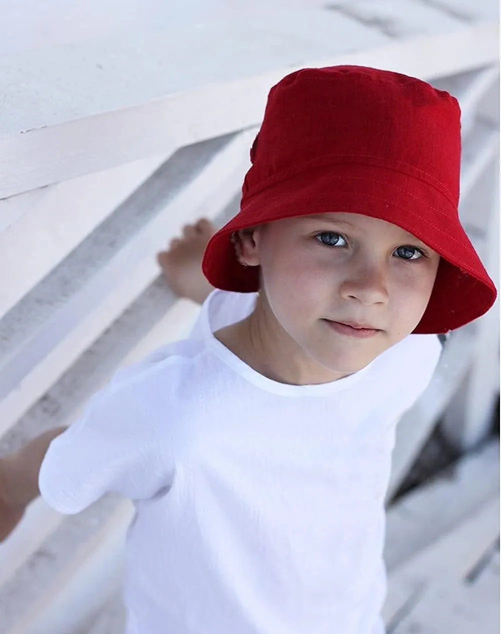 Kids 1-3T Sun Bucket Hats Toddler Anti-UV-Protection - Cotton Wide Brim Hats Fit for 52cm(20.5inches)