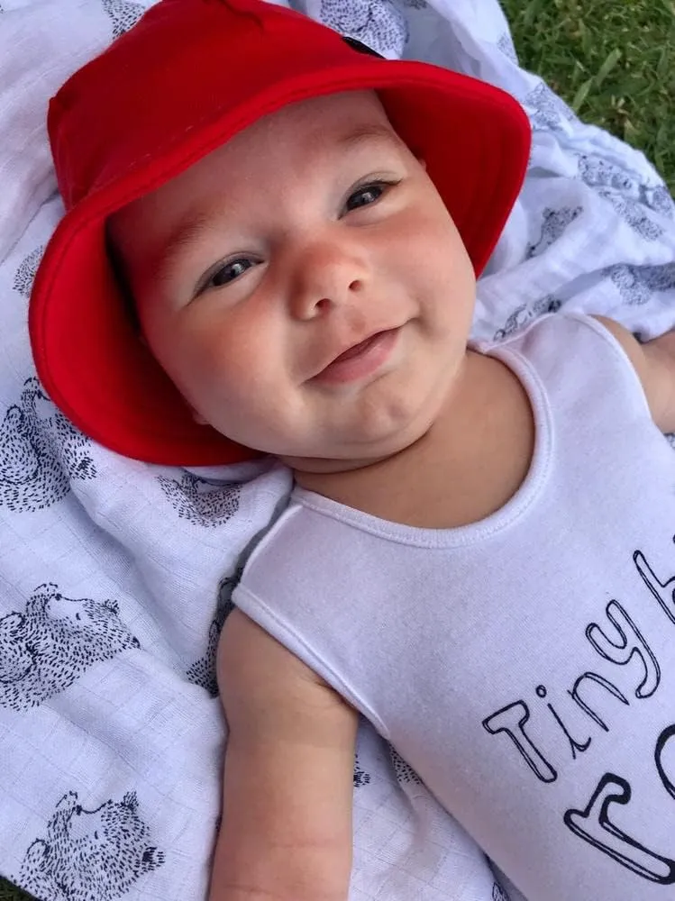 Kids 1-3T Sun Bucket Hats Toddler Anti-UV-Protection - Cotton Wide Brim Hats Fit for 52cm(20.5inches)