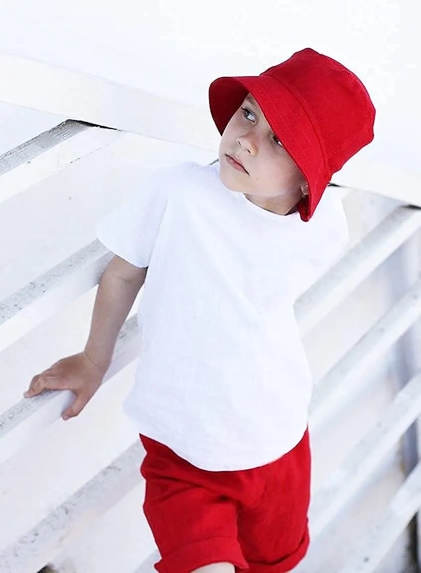 Kids 1-3T Sun Bucket Hats Toddler Anti-UV-Protection - Cotton Wide Brim Hats Fit for 52cm(20.5inches)