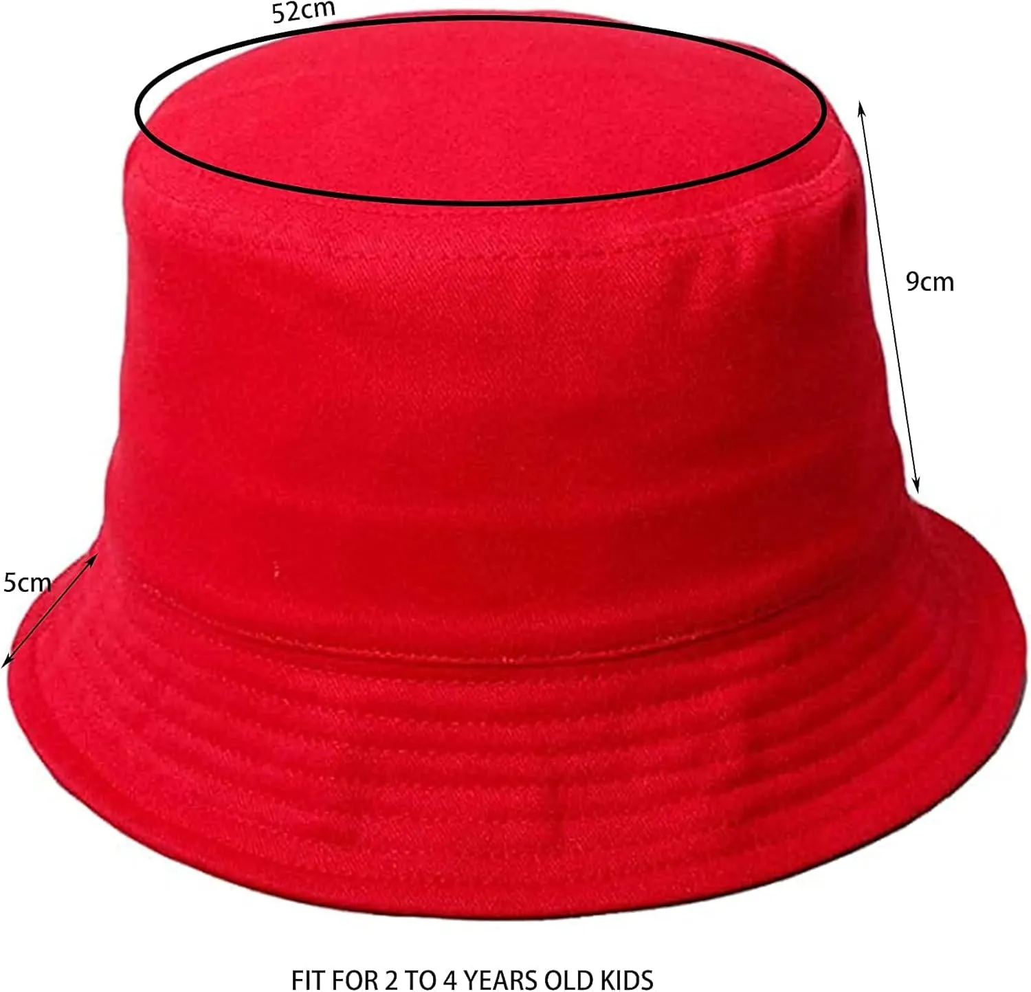 Kids 1-3T Sun Bucket Hats Toddler Anti-UV-Protection - Cotton Wide Brim Hats Fit for 52cm(20.5inches)