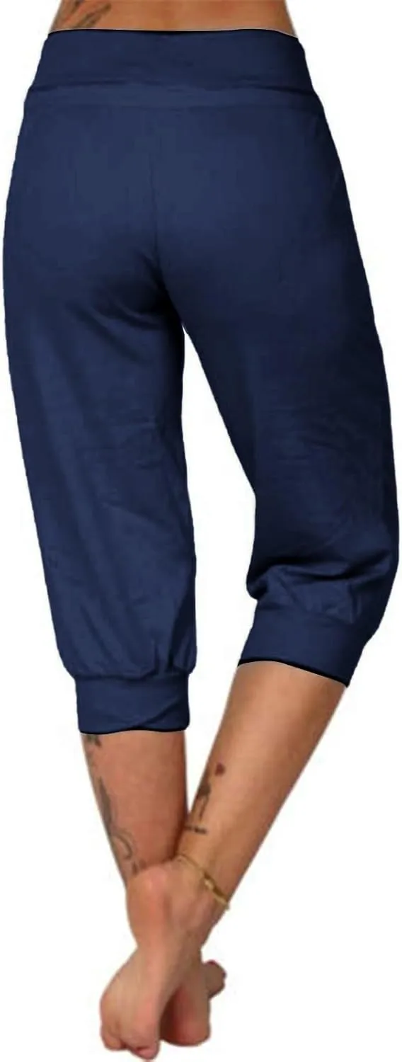LCMTWX Womens Shorts Casual Elastic Pants for Women Fashion Casual Fashion Shorts Trousers Solid Ppants Womens Shorts