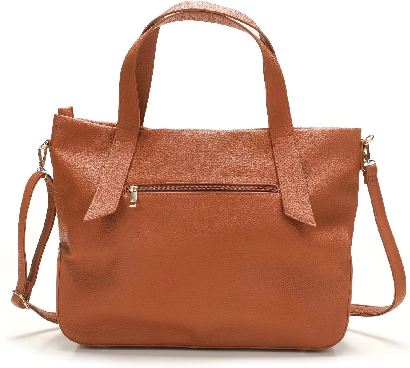 Leather Tote Shoulder Bag for Women Satchel Handbag with Top Handles | Minimalist Elegant | Large Capacity Bag
