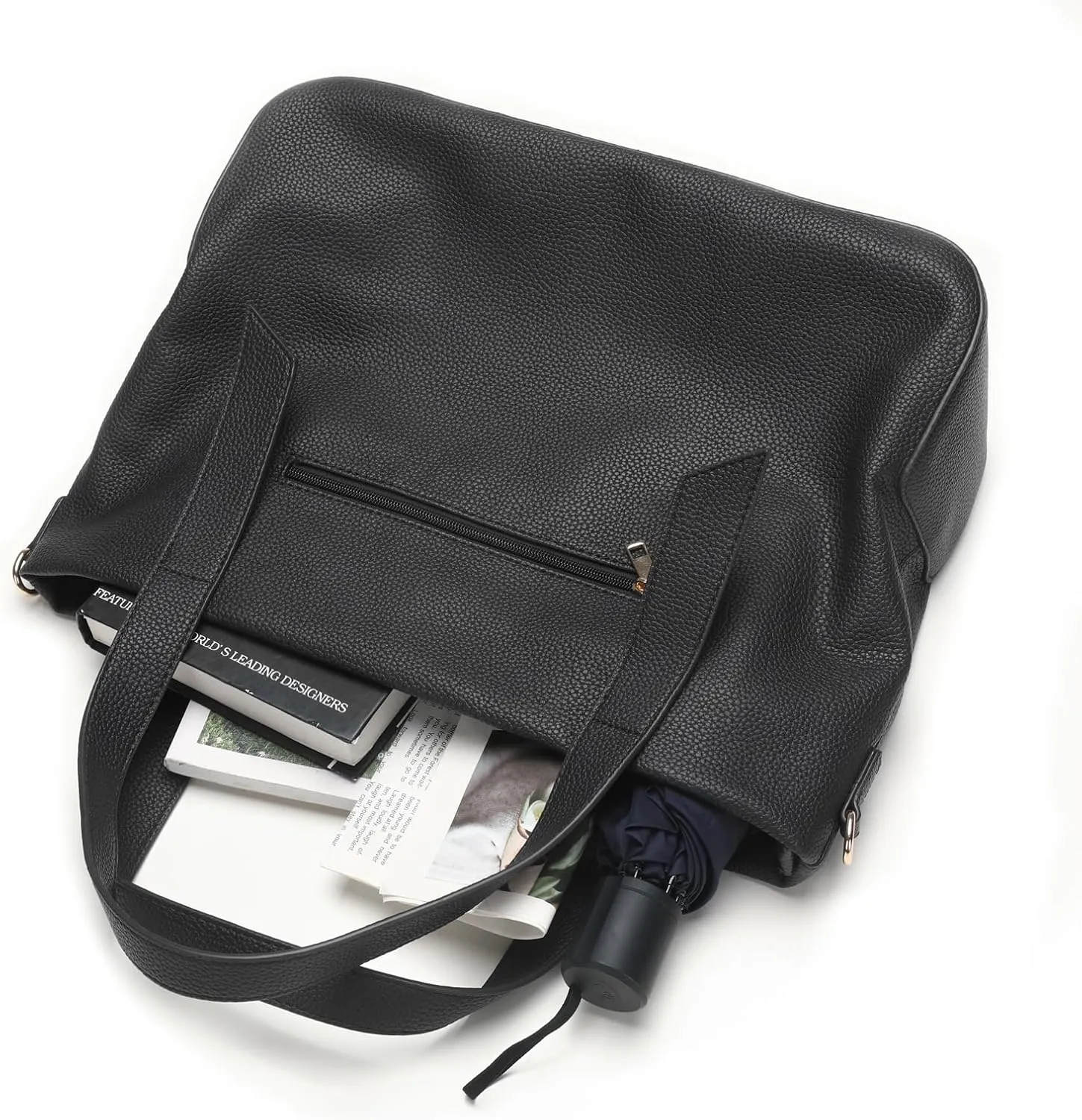 Leather Tote Shoulder Bag for Women Satchel Handbag with Top Handles | Minimalist Elegant | Large Capacity Bag