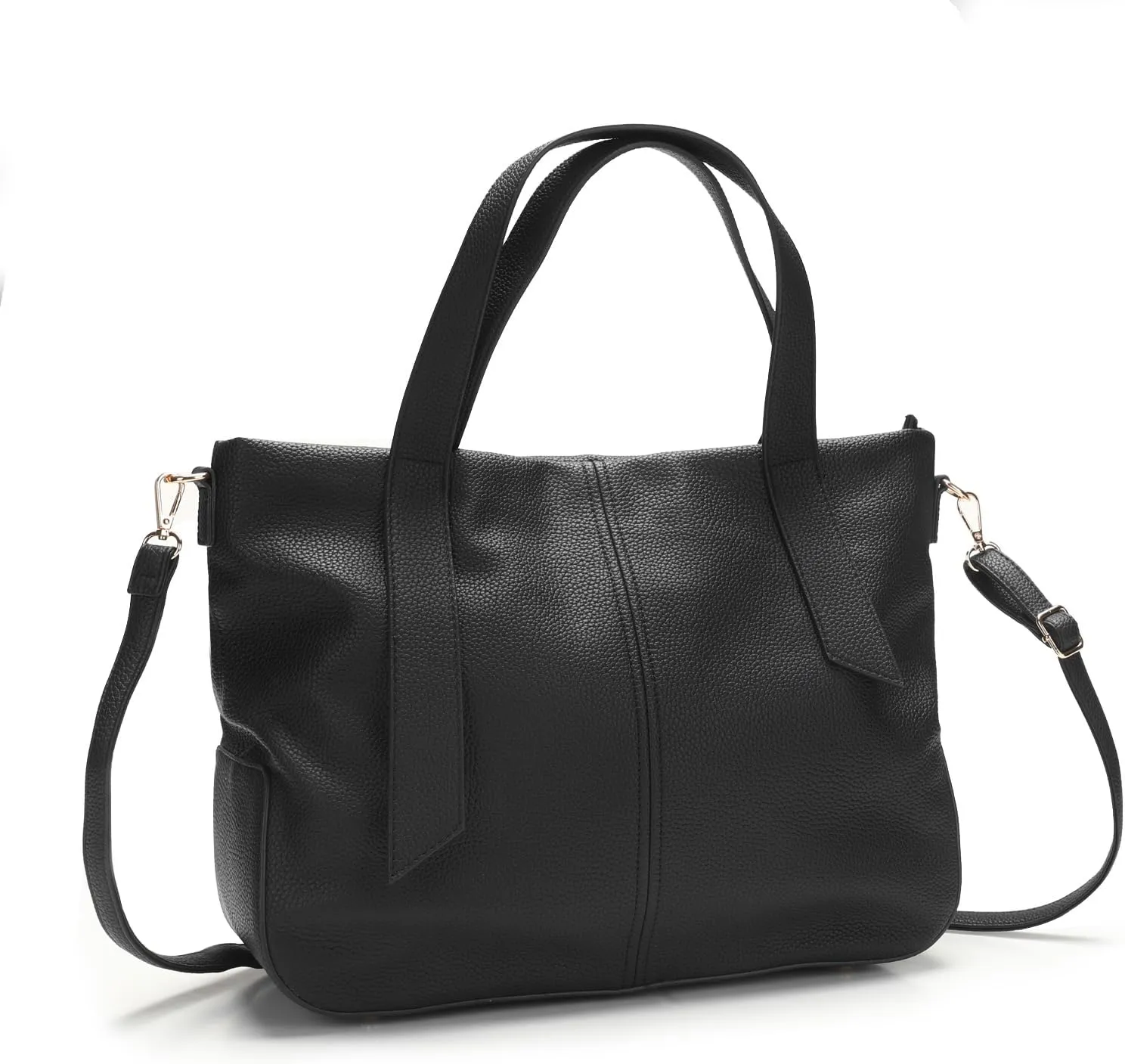 Leather Tote Shoulder Bag for Women Satchel Handbag with Top Handles | Minimalist Elegant | Large Capacity Bag
