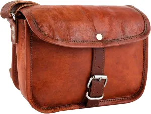 Leather Women Sling Messenger Bag Men Soft Crossbody Satchel Small Hand Pack