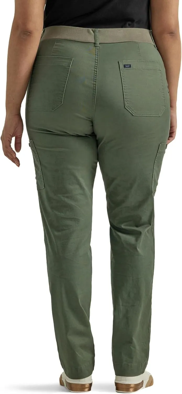 Lee Women's Plus Size Ultra Lux Comfort with Flex-to-go Utility Pant