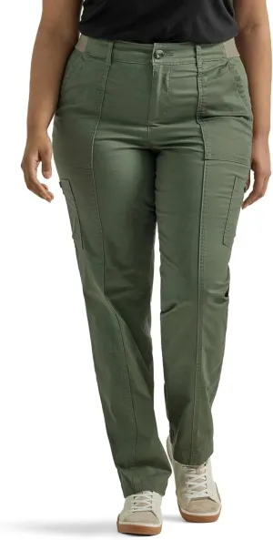 Lee Women's Plus Size Ultra Lux Comfort with Flex-to-go Utility Pant