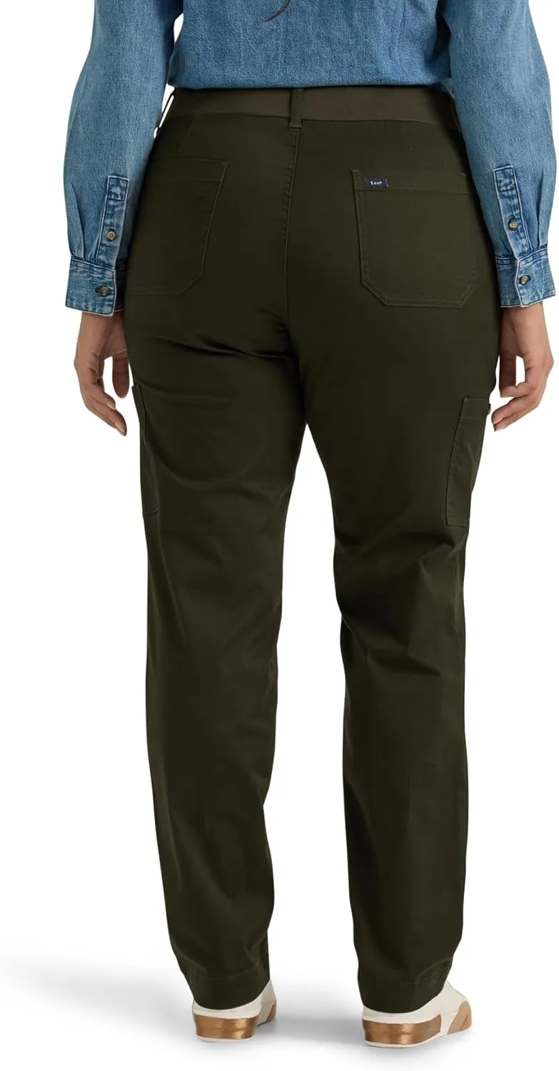 Lee Women's Plus Size Ultra Lux Comfort with Flex-to-go Utility Pant
