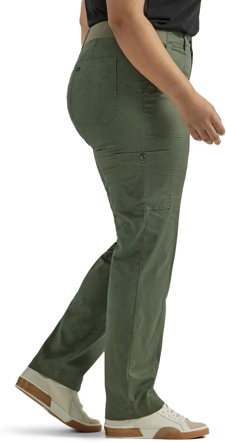 Lee Women's Plus Size Ultra Lux Comfort with Flex-to-go Utility Pant