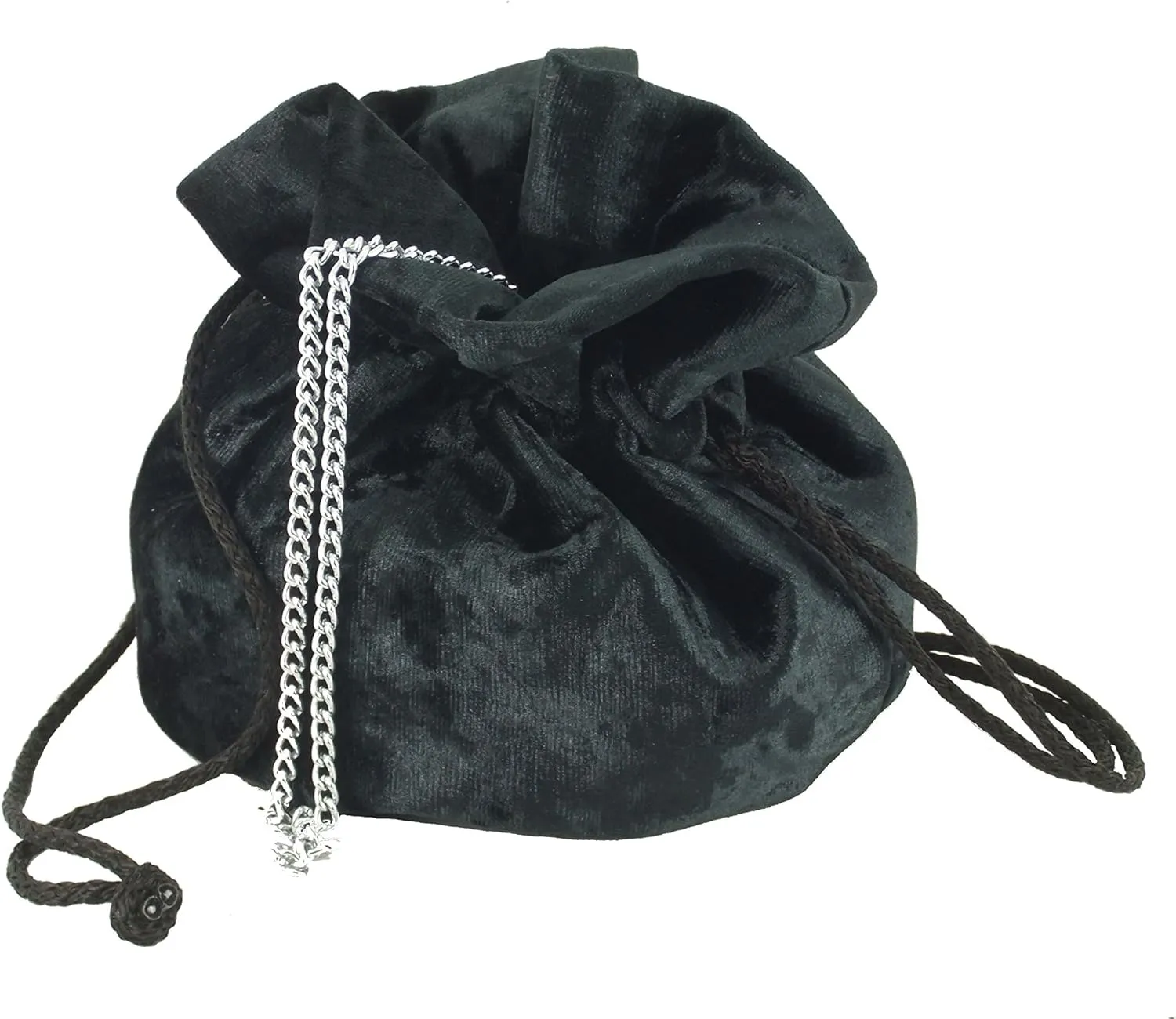 LONI British Hand Made Fantasy Suede Velvet Drawstring Clutch Shoulder Cross-body Bag