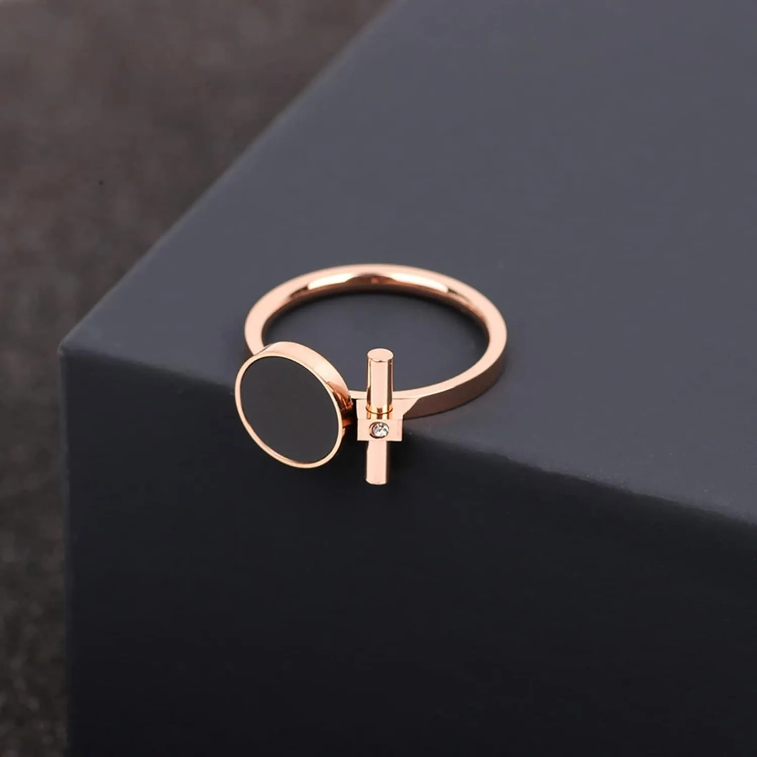 Loqimu Geometry Rings Round Dome Finger Rings for Women Teen Girls Stainless Steel Stacking Ring Eternity Bands Personality Titanium Aesthetic Rings Jewelry Gift