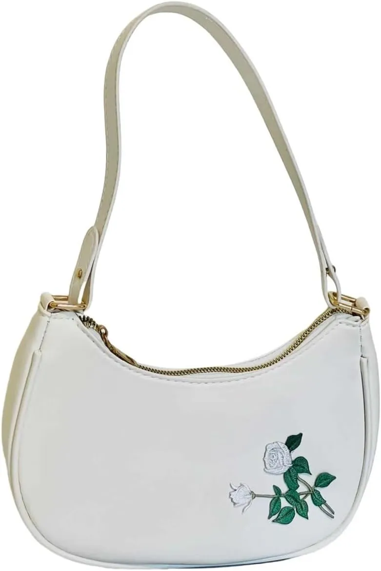 L'ouve Shoulder Bags for Women Cute Hobo Tote Handbag Under the Arm Purses Mini Clutch Purse with Zipper Closure 2024