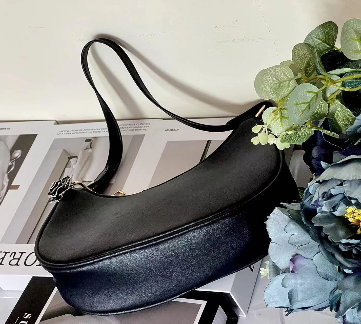 L'ouve Shoulder Bags for Women Cute Hobo Tote Handbag Under the Arm Purses Mini Clutch Purse with Zipper Closure 2024