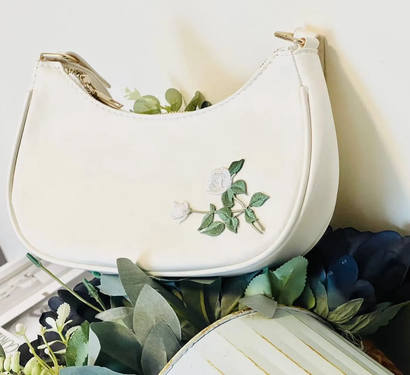 L'ouve Shoulder Bags for Women Cute Hobo Tote Handbag Under the Arm Purses Mini Clutch Purse with Zipper Closure 2024