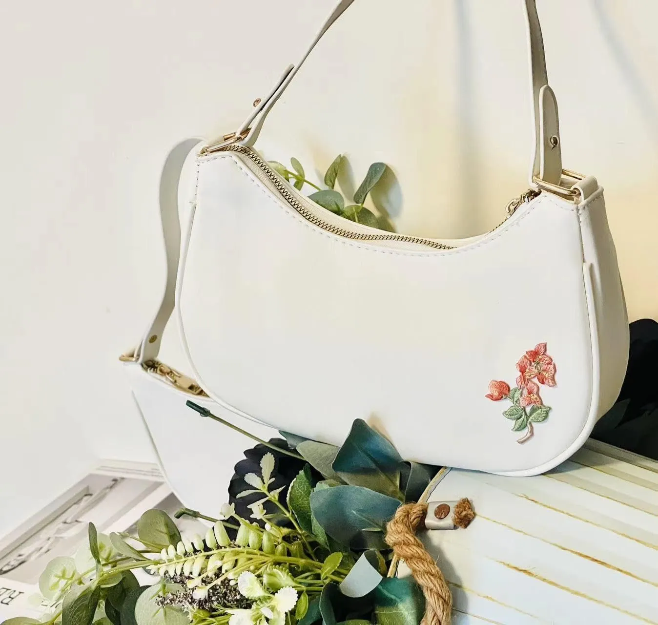 L'ouve Shoulder Bags for Women Cute Hobo Tote Handbag Under the Arm Purses Mini Clutch Purse with Zipper Closure 2024