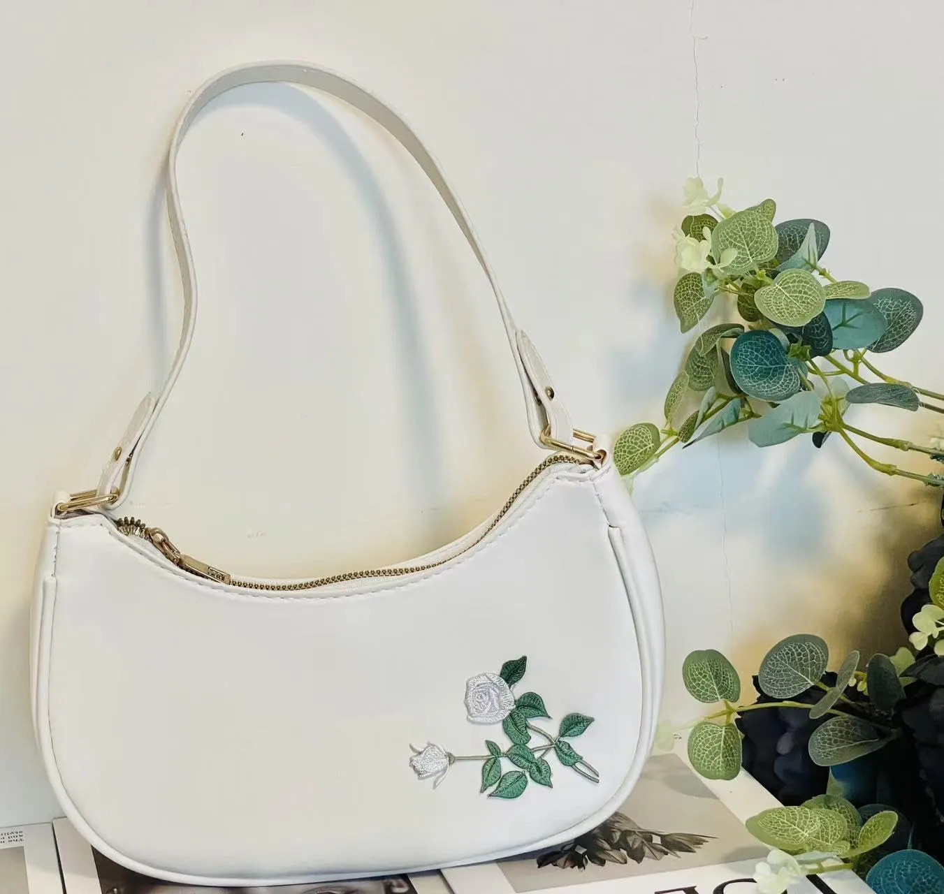 L'ouve Shoulder Bags for Women Cute Hobo Tote Handbag Under the Arm Purses Mini Clutch Purse with Zipper Closure 2024