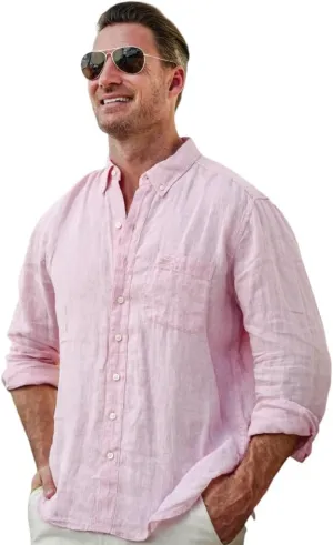Madda Fella Long Sleeve Ernest Linen Shirt for Men