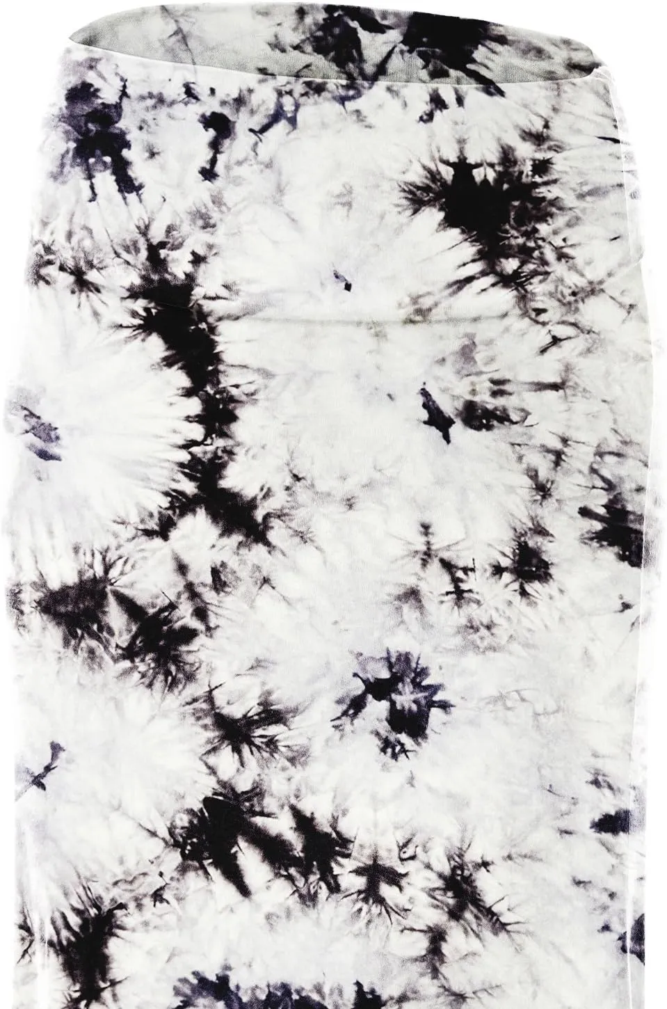 Made By Johnny Women's Casual Tie Dye Fold Over Maxi Skirt