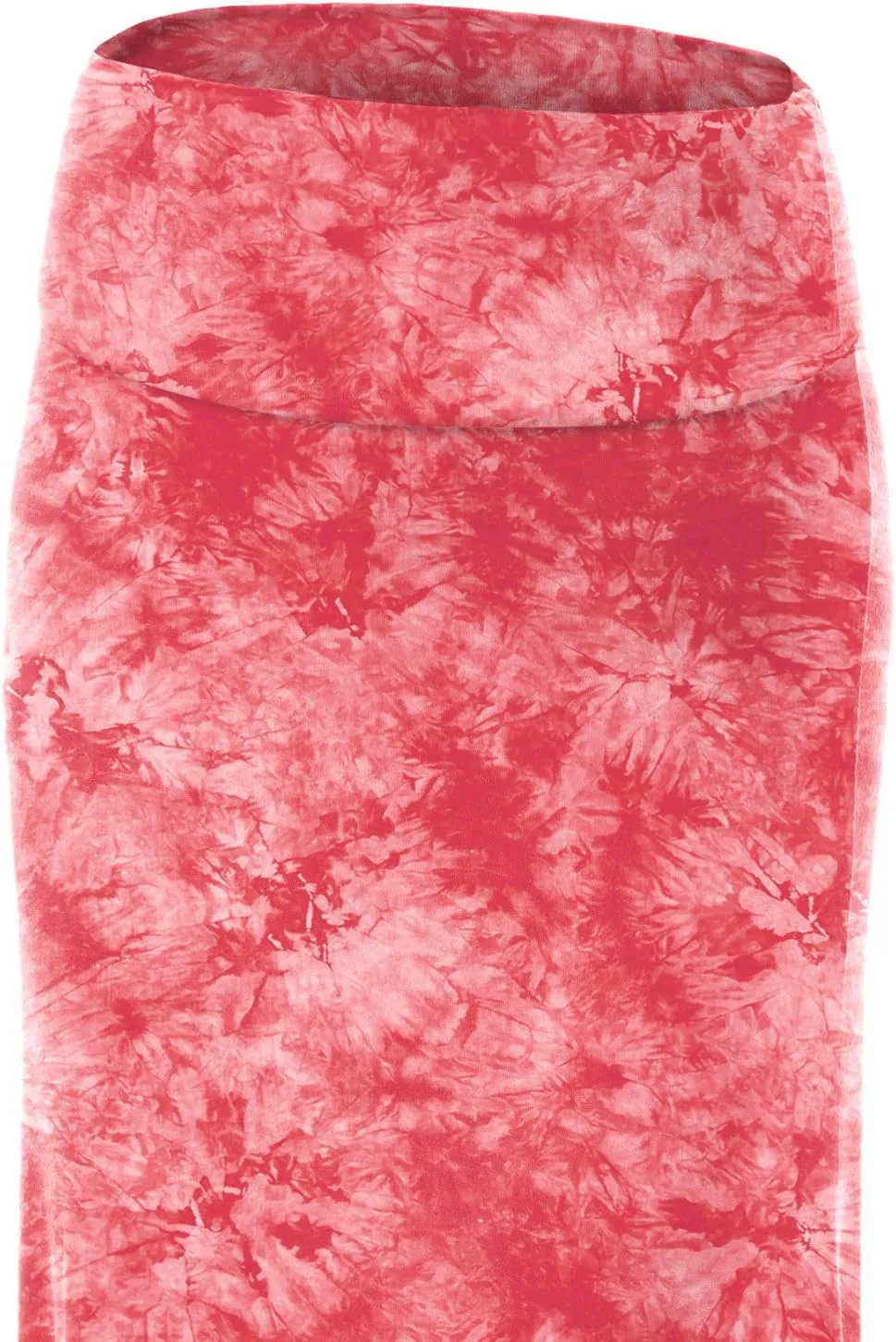 Made By Johnny Women's Casual Tie Dye Fold Over Maxi Skirt