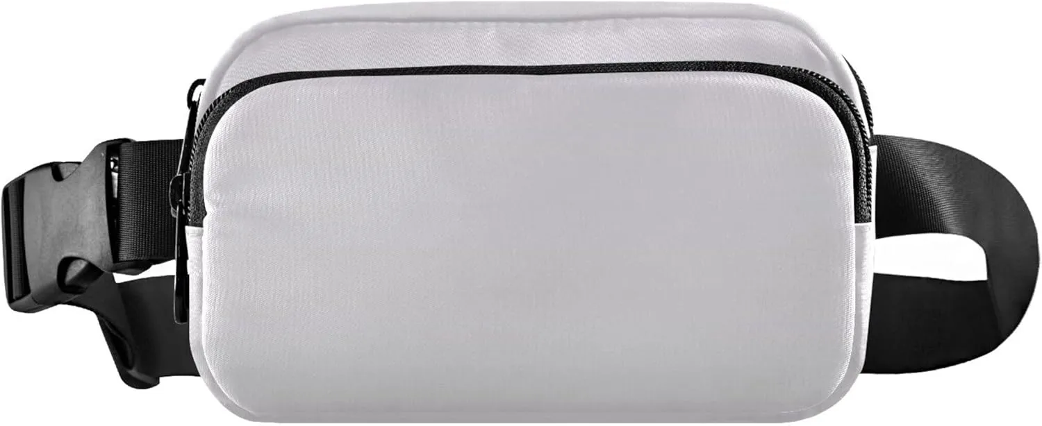 Magnolia Light Gray Gradient Women Fanny Packs Waterproof Hip Bag Belt Pouch Flower Travel Waist Pouch