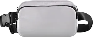 Magnolia Light Gray Gradient Women Fanny Packs Waterproof Hip Bag Belt Pouch Flower Travel Waist Pouch