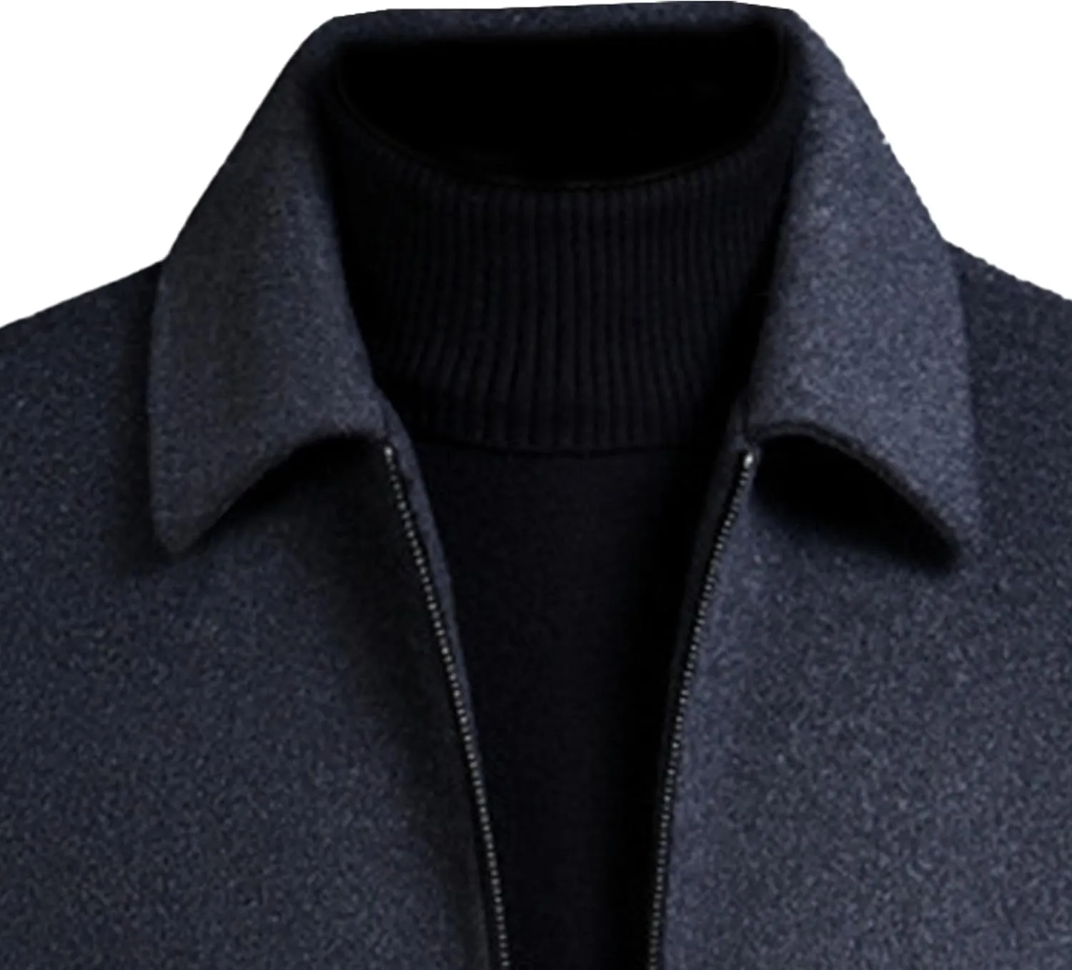 Maiyifu-GJ Men's Winter Regular fit Wool Blend Overcoat Classic Stylish Business Coat Fall Winter Warm Windbreaker Jacket