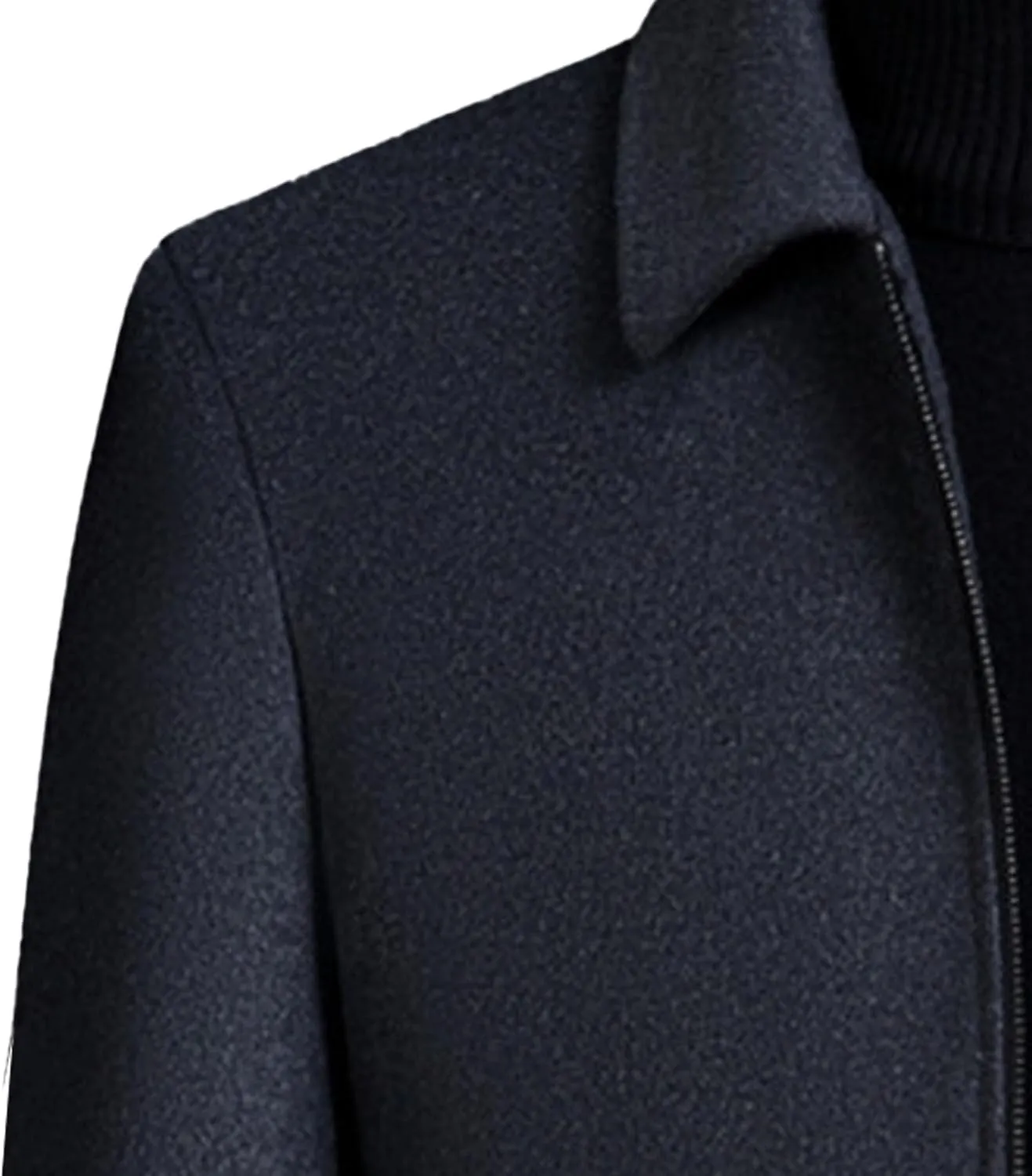 Maiyifu-GJ Men's Winter Regular fit Wool Blend Overcoat Classic Stylish Business Coat Fall Winter Warm Windbreaker Jacket