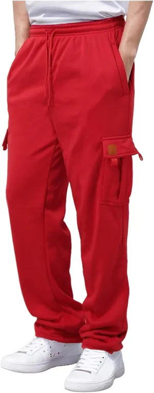 Male Fashion Fitness Trousers Loose Fit Hiking Joggers Outdoor Wearing Pants with Pockets Overalls Sweatpants