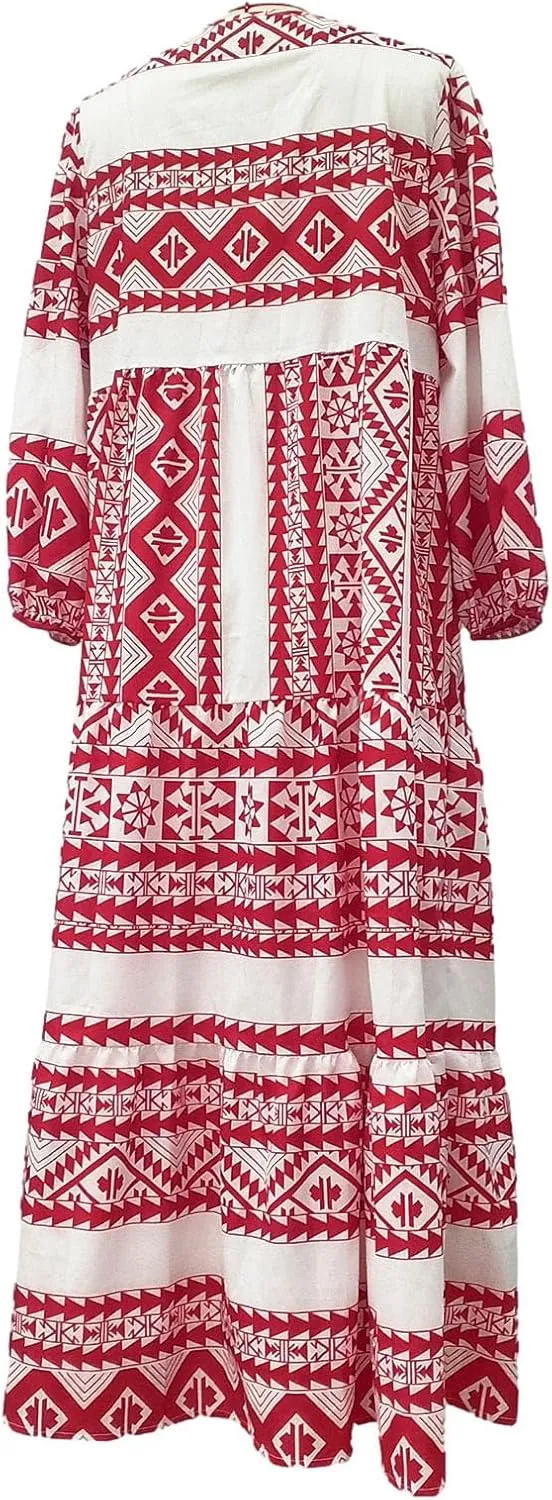 Maxi Dresses for Women 2024 Summer Boho Dress Sexy Off The Shoulder Dresses Flowy Long Sundress Vacation Dress, Small