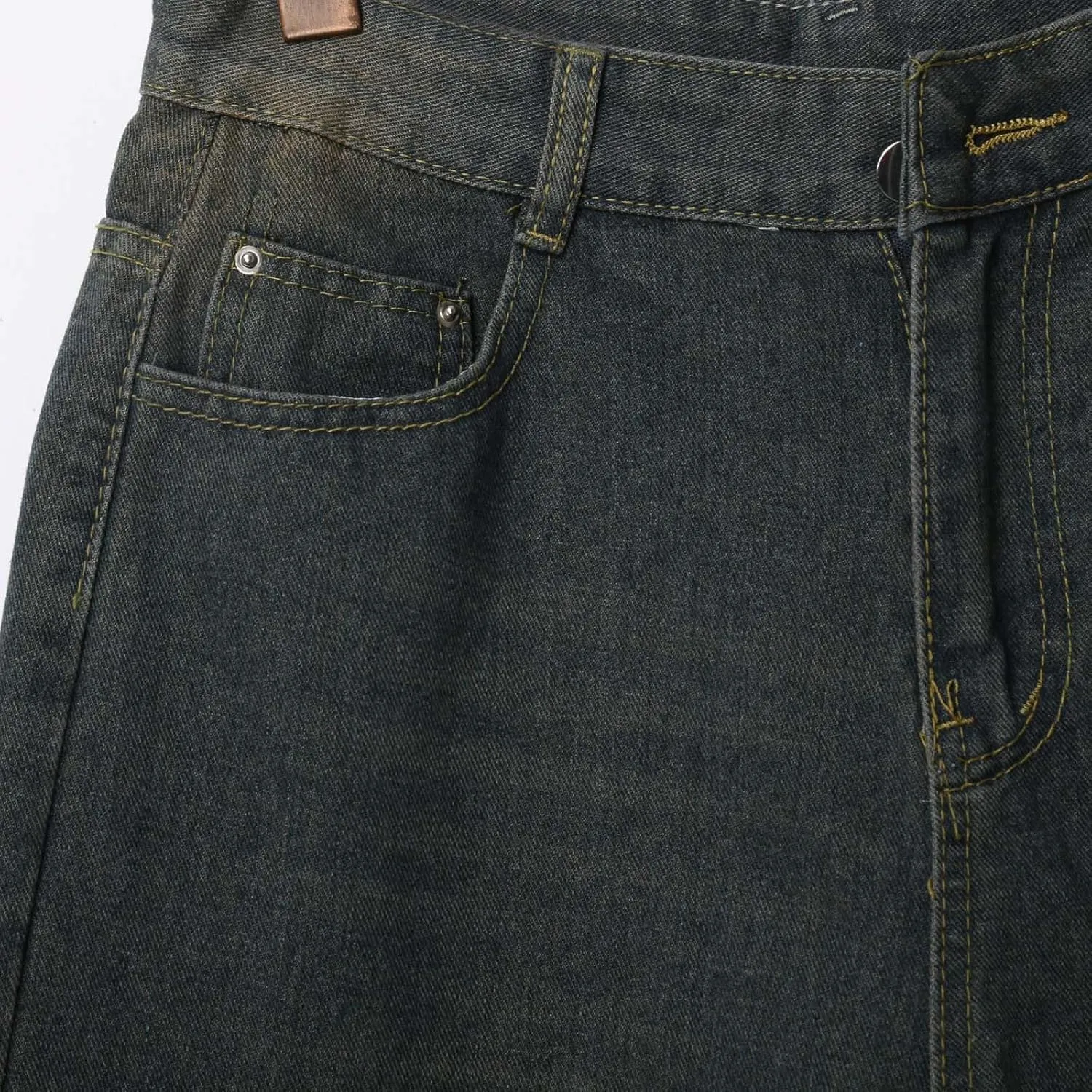 Men Loose Denim Shorts Baggy Casual Wide Leg Long Jean Jorts Hip Hop Shorts 2025 Trendy Streetwear