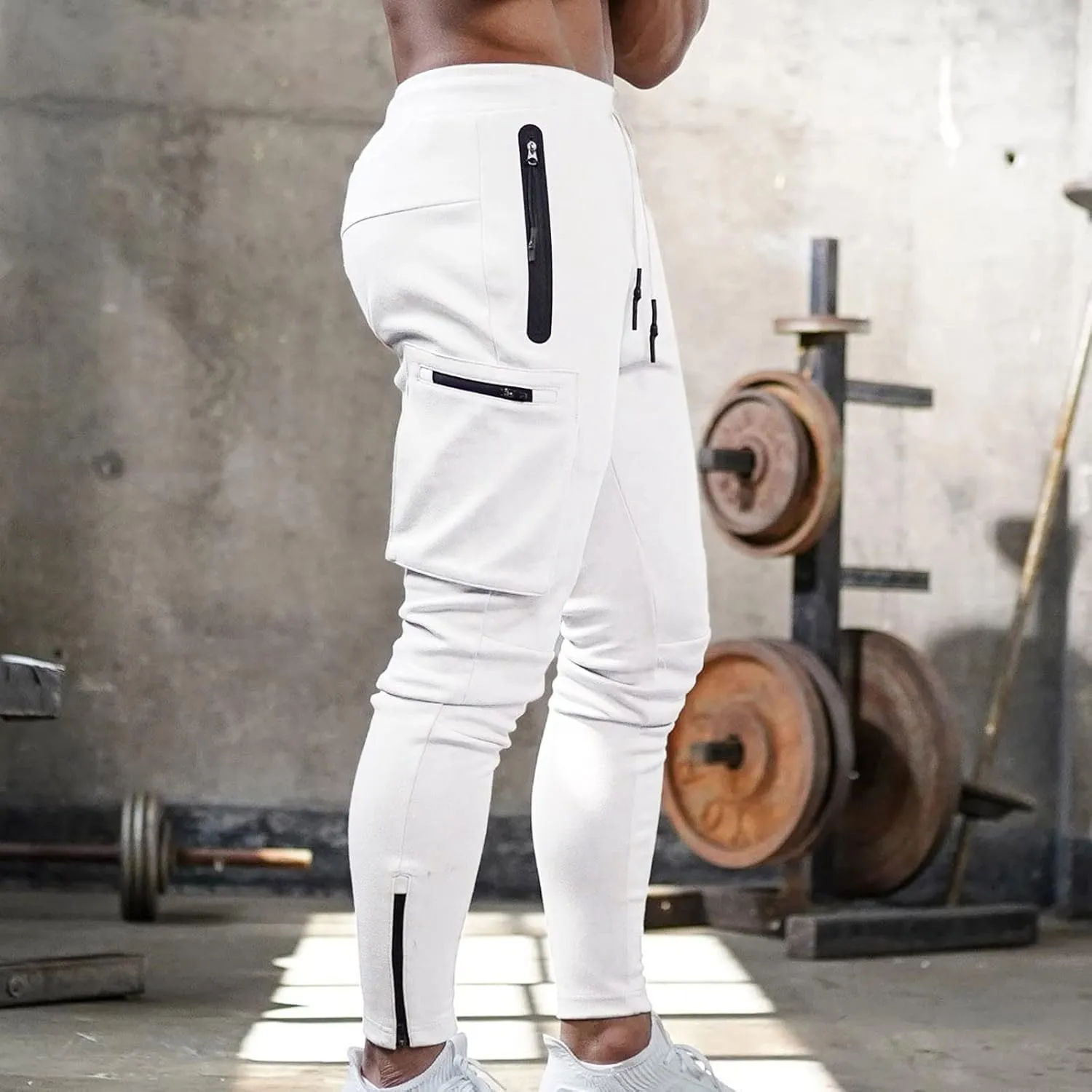 Men's Cargo Pants Sports Jogging Trousers Pockets Belt Mens Cargo Men's Slim Fit Chino Pants Regular Fit Chino Pants