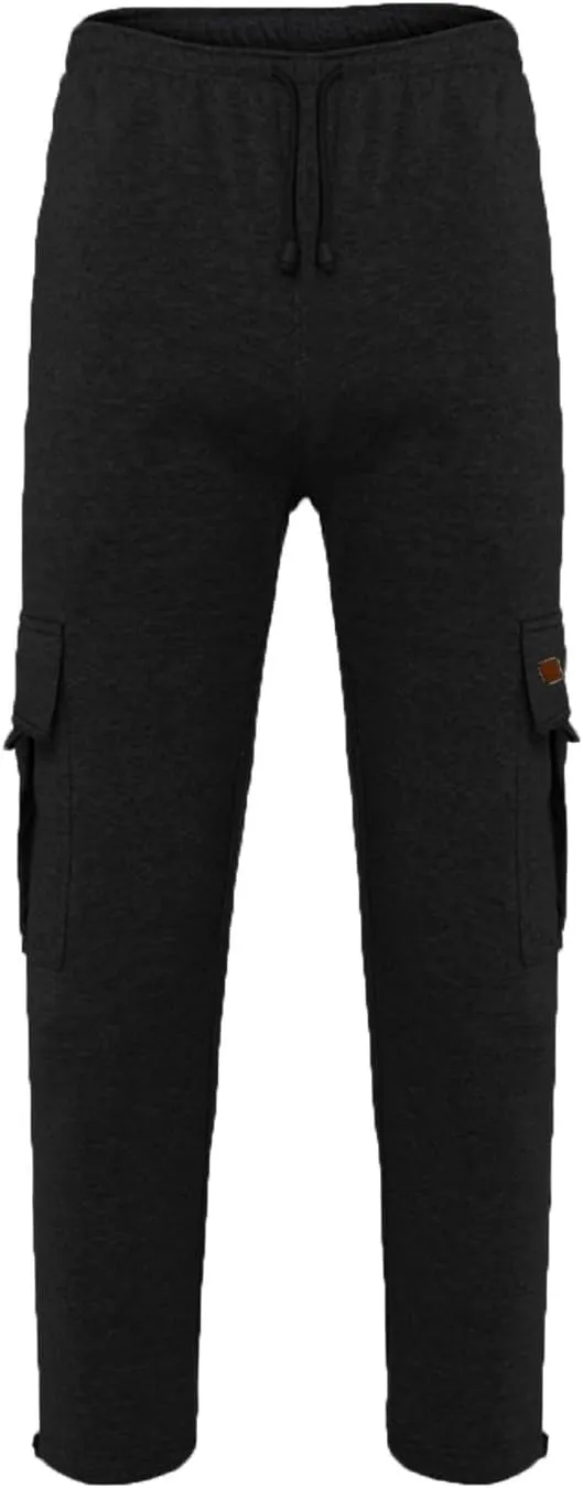 Men's Casual Cargo Pants Hiking Pants Elastic Waist Drawstring Stretch Joggers Sweatpants Athletic Pants Overalls