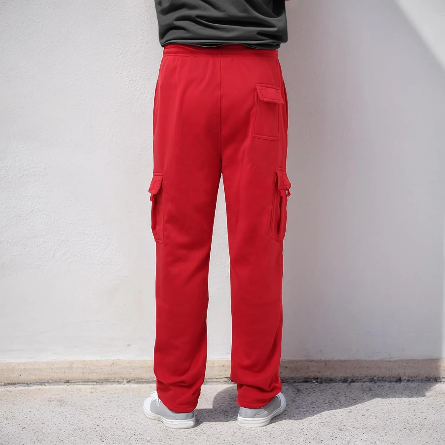 Men's Casual Cargo Pants Hiking Pants Elastic Waist Drawstring Stretch Joggers Sweatpants Athletic Pants Overalls