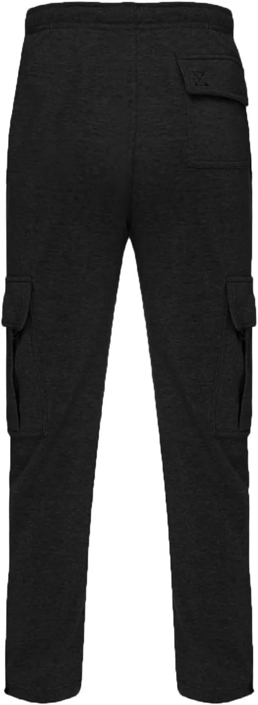 Men's Casual Cargo Pants Hiking Pants Elastic Waist Drawstring Stretch Joggers Sweatpants Athletic Pants Overalls