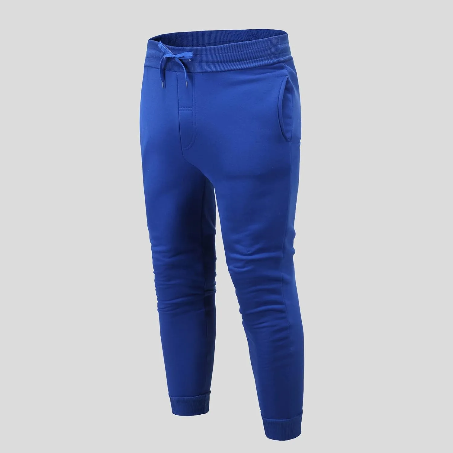 Men's Casual Cotton Sweatpants Elastic Waist Drawstring Joggers Stretch Slim Fit Sport Pants for Men with Pockets