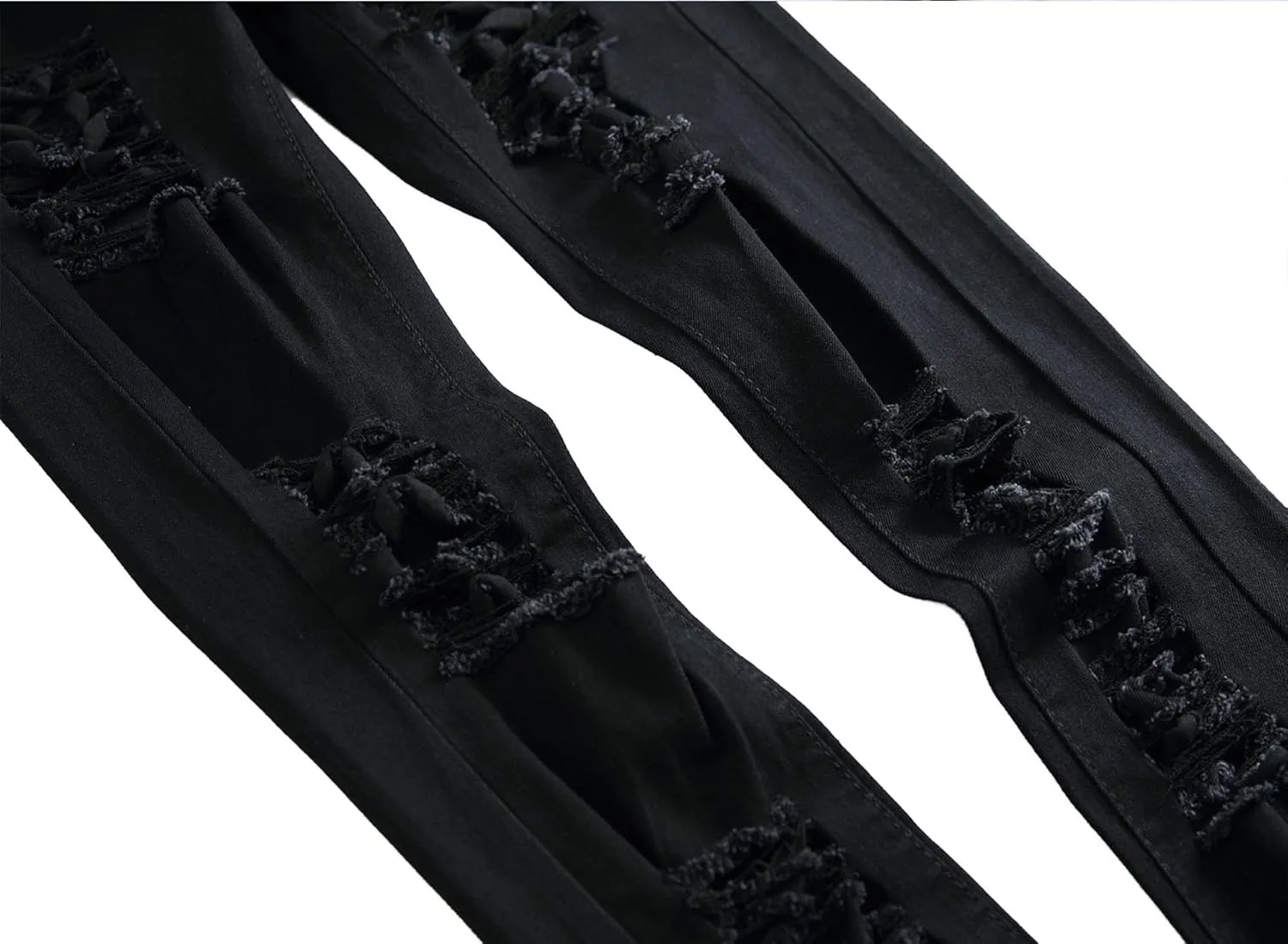 Men's Distressed Slim Fit Stretch Jeans Skinny Straight Leg Denim Pants Ripped Comfort Casual Jeans Pants