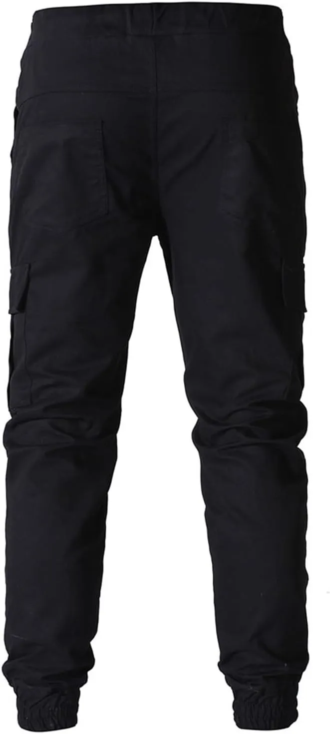 Men's Fashion Sport Sweatpants Drawstring Elastic Waist Slim Fit Joggers Hiking Trousers Athletic Pants Overalls