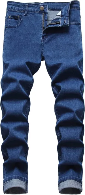 Men's Jeans Skinny Slim Fit Stretch Jeans for Men Denim Washed Pants
