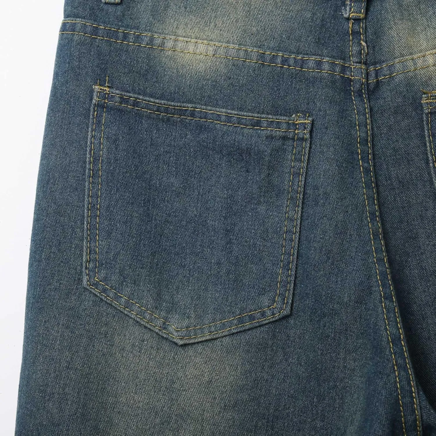 Mens Loose Fit Denim Shorts Baggy Casual Wide Leg Mid Jean Jorts Hip Hop Shorts Streetwear with Pockets