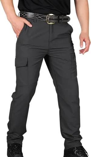 Mens Quick Dry Swim Trunks Elastic Waist Drawstrings Cargo Shorts Compression Liner Beach Board Shorts with Pockets