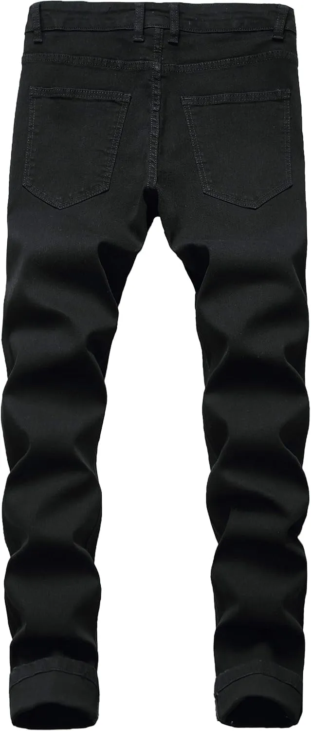 Men's Ripped Jeans Slim Fit Stretch Jeans Distressed Fashion Comfort Pants