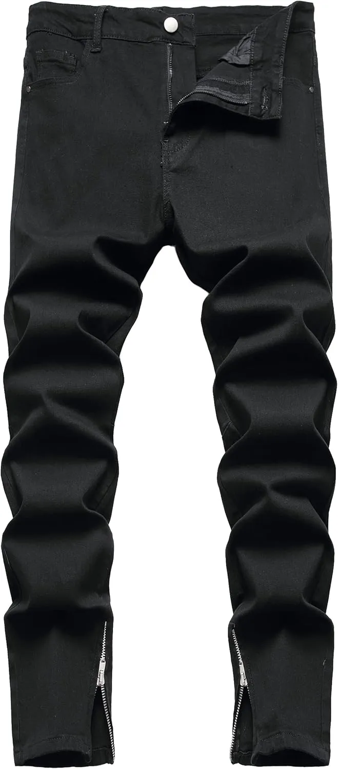 Men's Ripped Jeans Slim Fit Stretch Jeans Distressed Fashion Comfort Pants