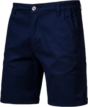 Men's Slim-Fit 5" Shorts Lightweight Outdoor Cargo Short Classic Stretch Chino Shorts Athletic Hiking Tactical Shorts