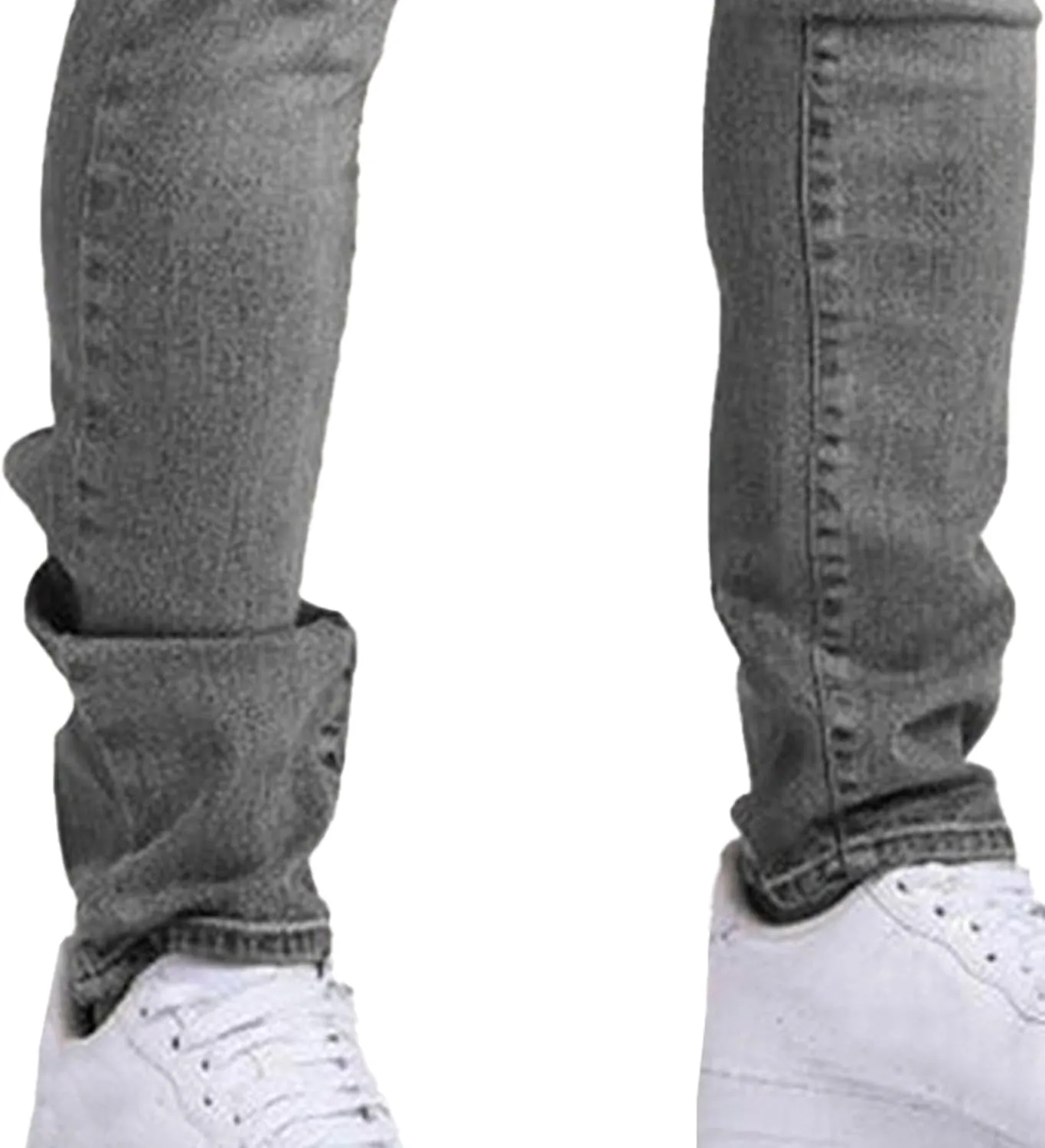 Men's Slim Fit Classic Washed Jeans Vintage Straight Leg Denim Pants High Waist Casual Jeans Trouser
